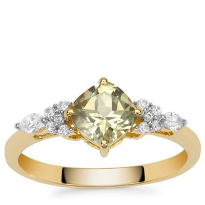 Csarite® Ring with White Zircon in 9K Gold 1.35cts