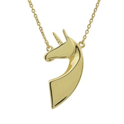 Unicorn Necklace in Gold Plated Sterling Silver