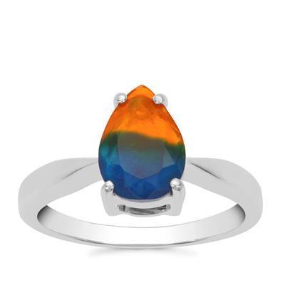 Peacock Opal Ring in Sterling Silver 1ct
