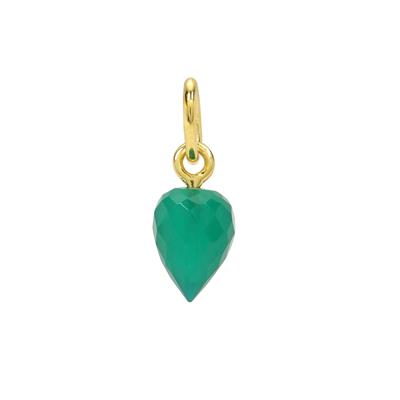 Molte Verde Onyx Charm in Gold Plated Sterling Silver 3cts