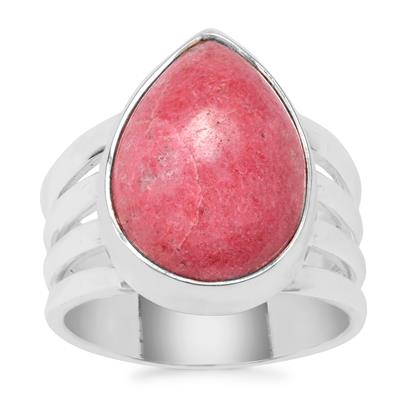 Thulite Cuff Ring in Sterling Silver 8.50cts