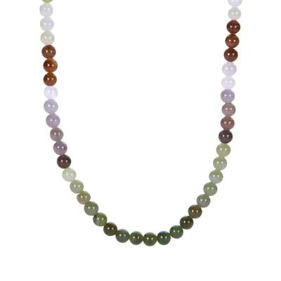 170ct 'Colours of Khotan' Jade Sterling Silver Necklace
