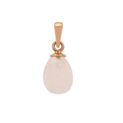 Rose Quartz Pendant in Rose Gold Plated Sterling Silver 6.90cts