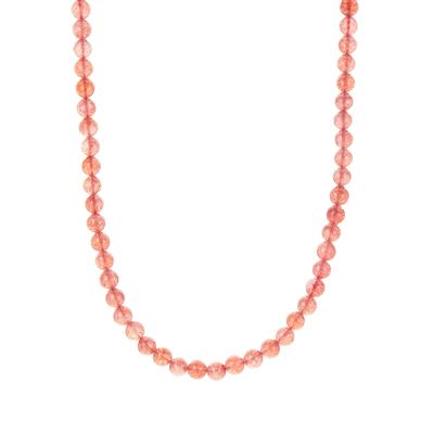 Strawberry Quartz Necklace in Sterling Silver 202.50cts