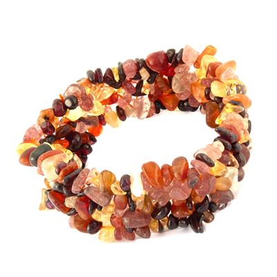 Shop LC Multicolor Seed Bead Bracelet & Necklace Set – Handmade Boho Jewelry For Women, Stretchable With Wooden Buckle - View #3