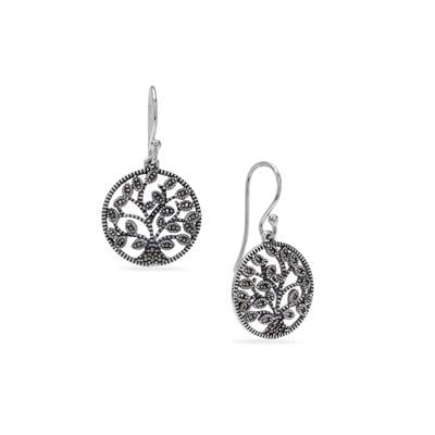 Marcasite Tree of Life Earrings in Sterling Silver 0.28cts
