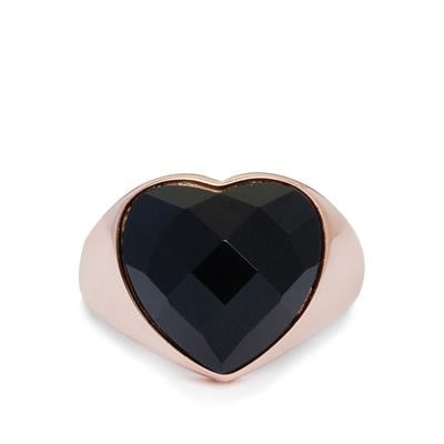 Black Onyx Ring in Rose Gold Tone Sterling Silver 8.50cts
