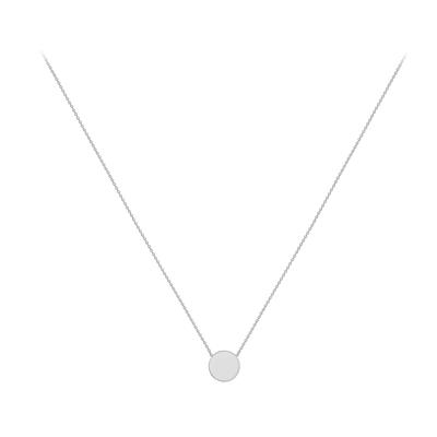  Signature Disk Necklace in 9K White Gold 41cm