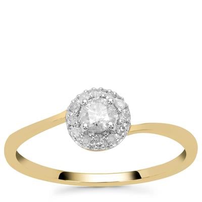 Diamonds Ring in 9K Gold 0.26ct