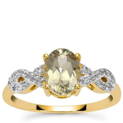 'The Dresden' Csarite® Ring with White Zircon in 9K Gold 1.55cts