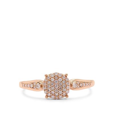 Pink Diamond Ring in 9K Rose Gold 0.26ct