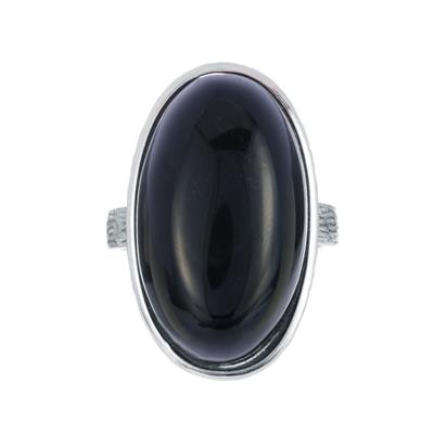Natural Magdalena Obsidian Ring in Sterling Silver 30.55cts