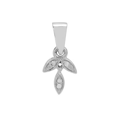 Diamond Pendant in Sterling Silver 0.06ct