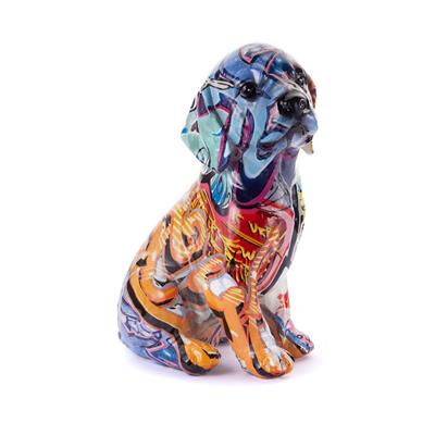 Lily the Labrador Puppy - Abstract Art Deco Resin Decoration