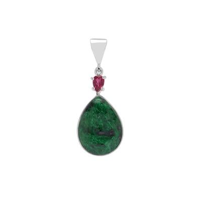 Maw Sit Sit Pendant with Nigerian Rubellite in Sterling Silver 15.35cts