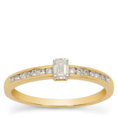 Diamonds Ring in 18K Gold 0.34cts