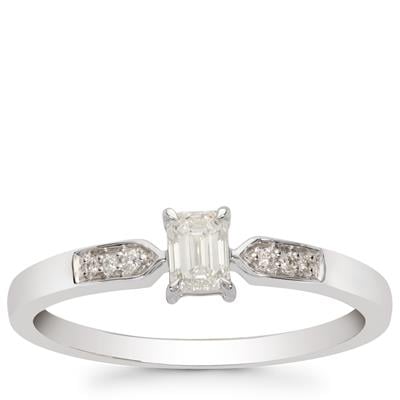 Diamonds Ring in 18K White Gold 0.34cts