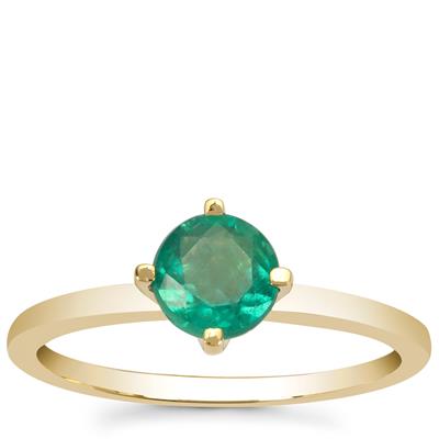 Zambian Emerald Ring in 9K Gold 0.80ct