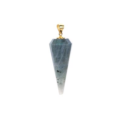 Labradorite Pendant in Gold Tone Sterling Silver 46cts