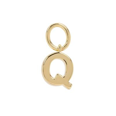 Molte Q Letter in Gold Plated Sterling Silver