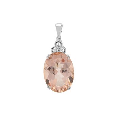 Galileia, White Topaz Pendant in Sterling Silver 22.50cts