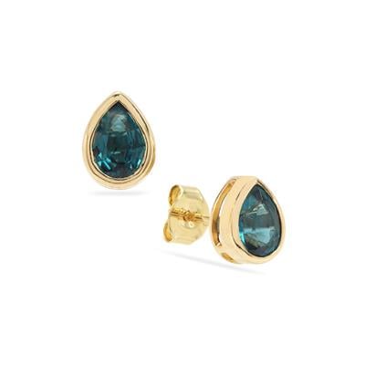 Colour Change Kyanite Earrings in 9K Gold 2cts
