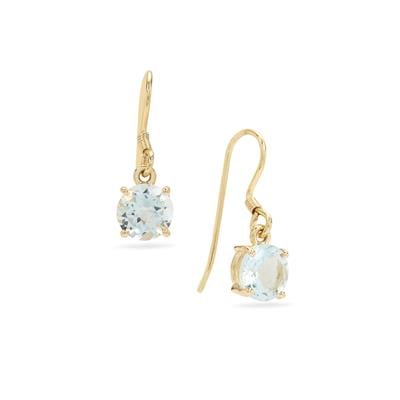 Pedra Azul Aquamarine Earrings in 9K Gold 1.50cts