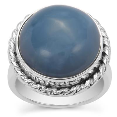 Bengal Blue Opal Ring in Sterling Silver 12.50cts