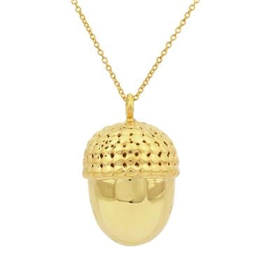 Acorn Necklace in Gold Plated Sterling Silver