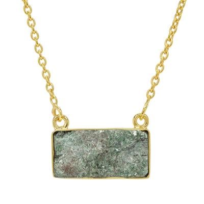 Fuchsite Drusy Necklace in Gold Plated Sterling Silver 11.25cts
