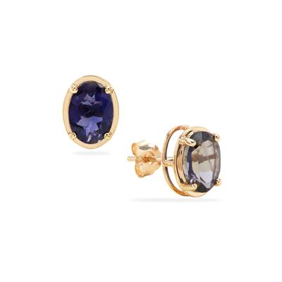 Bengal Iolite Earrings in 9K Gold 1.85cts