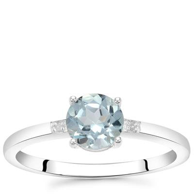 Topaz & Diamond Sterling Silver Ring