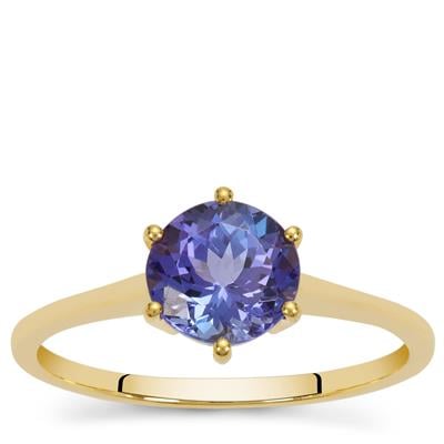 AAATanzanite Ring in 18K Gold 1.21cts