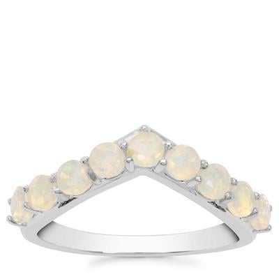 Ethiopian Opal Ring in Sterling Silver 0.70cts 