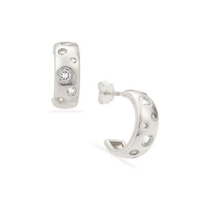 White Topaz Earrings  in Sterling Silver 0.85ct