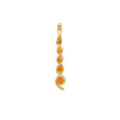 Nigerian Mandarin Garnet Pendant in 9K Gold 0.95ct