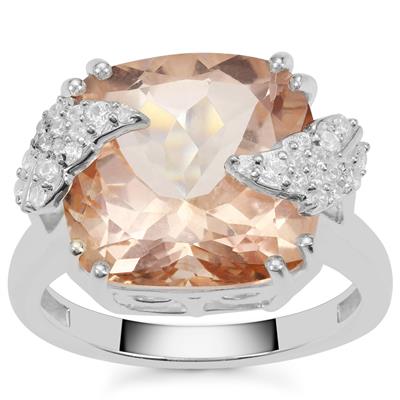 Araçuaí Topaz Ring with White Zircon in Sterling Silver 13.80cts