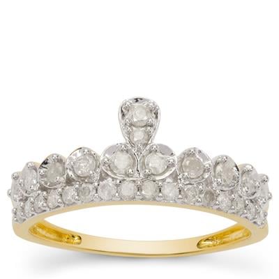 Diamonds Ring  in 9K Gold 0.51cts