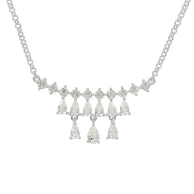 White Topaz Regency Necklace in Sterling Silver 3.90cts