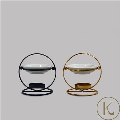 Kimbie Home Hoop Wax Melt Burner  - Available in Black or Gold 