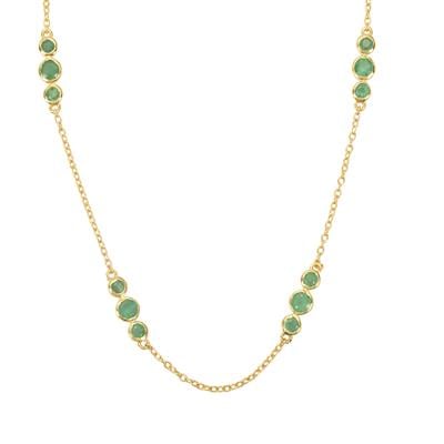 Sakota Emerald Necklace in Gold Plated Sterling Silver 2.50cts