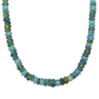 'Colours Of The Ocean' Apatite Sterling Silver Necklace 62cts