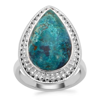 Namibian Shattuckite Ring in Sterling Silver 9cts