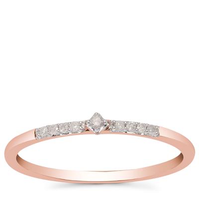 Diamonds Ring in 9K Rose Gold 0.06cts
