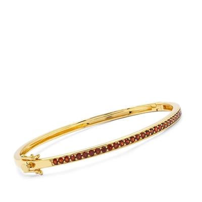 Rajasthan Garnet Bangle in Gold Plated Sterling Silver 1.55cts