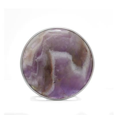 Banded Amethyst Ring in Sterling Silver 38.92cts 