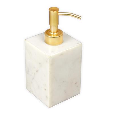 Hand Crafted Solid White Marble Soap Dispenser