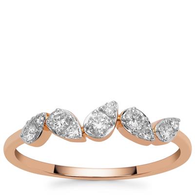 Diamonds Ring in 9K Rose Gold 0.26cts