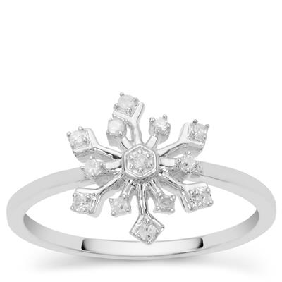 Diamonds Ring in Sterling Silver 0.11ct