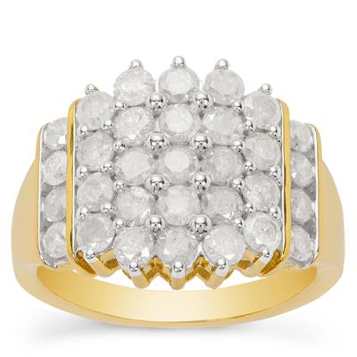 Diamonds Ring in 9K Gold 2.01cts 